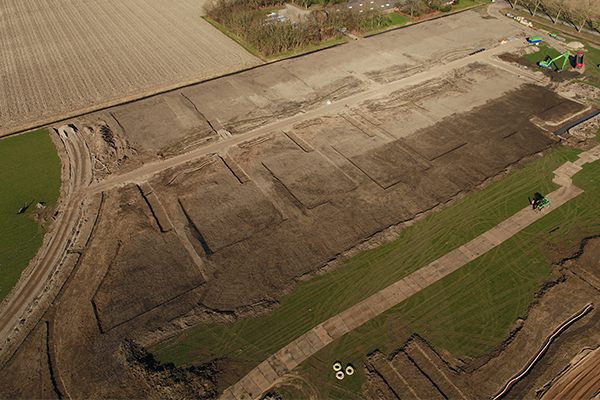 Infrastructuur werkzaamheden voor nieuwbouw project