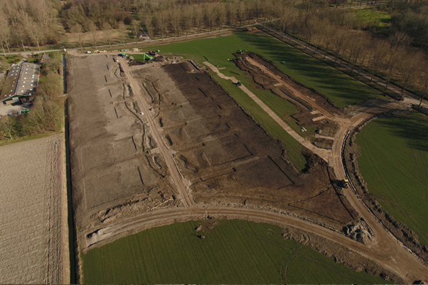 Infrastructuur werkzaamheden voor nieuwbouw project