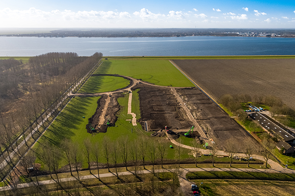 Infrastructuur werkzaamheden voor nieuwbouw project
