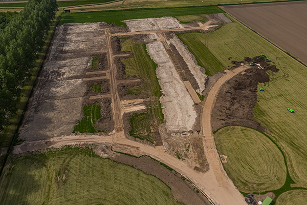 Infrastructuur werkzaamheden voor nieuwbouw project
