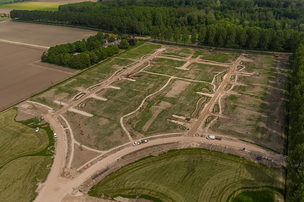 Infrastructuur werkzaamheden voor nieuwbouw project