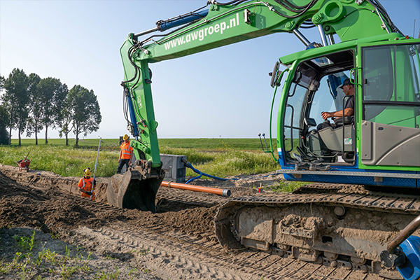 Infrastructuur werkzaamheden voor nieuwbouw project